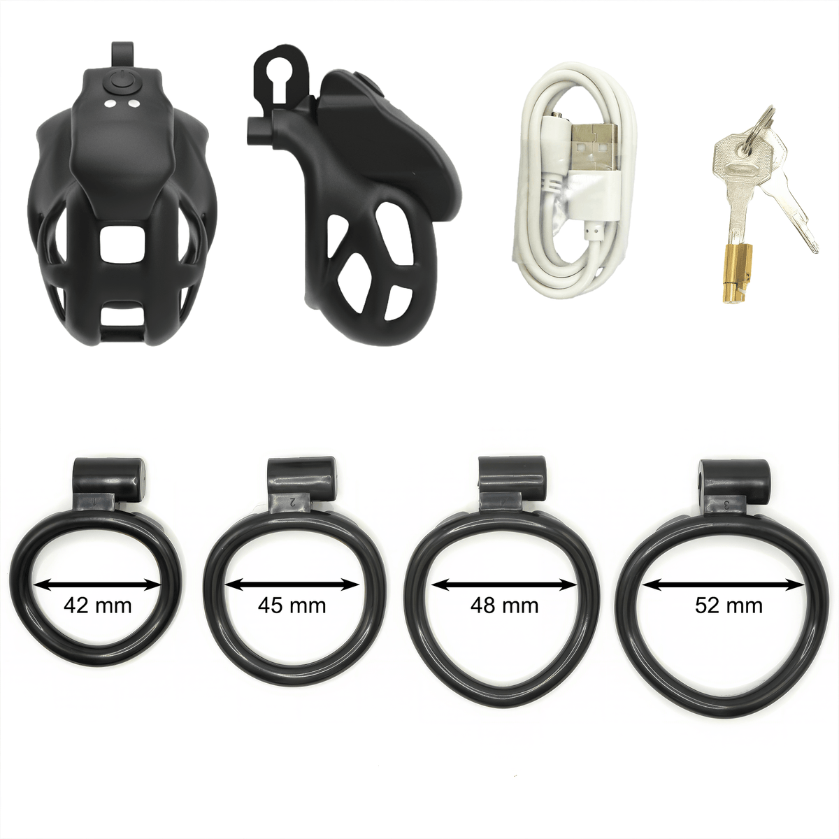 Mamba APP Control Vibration Chastity Cage