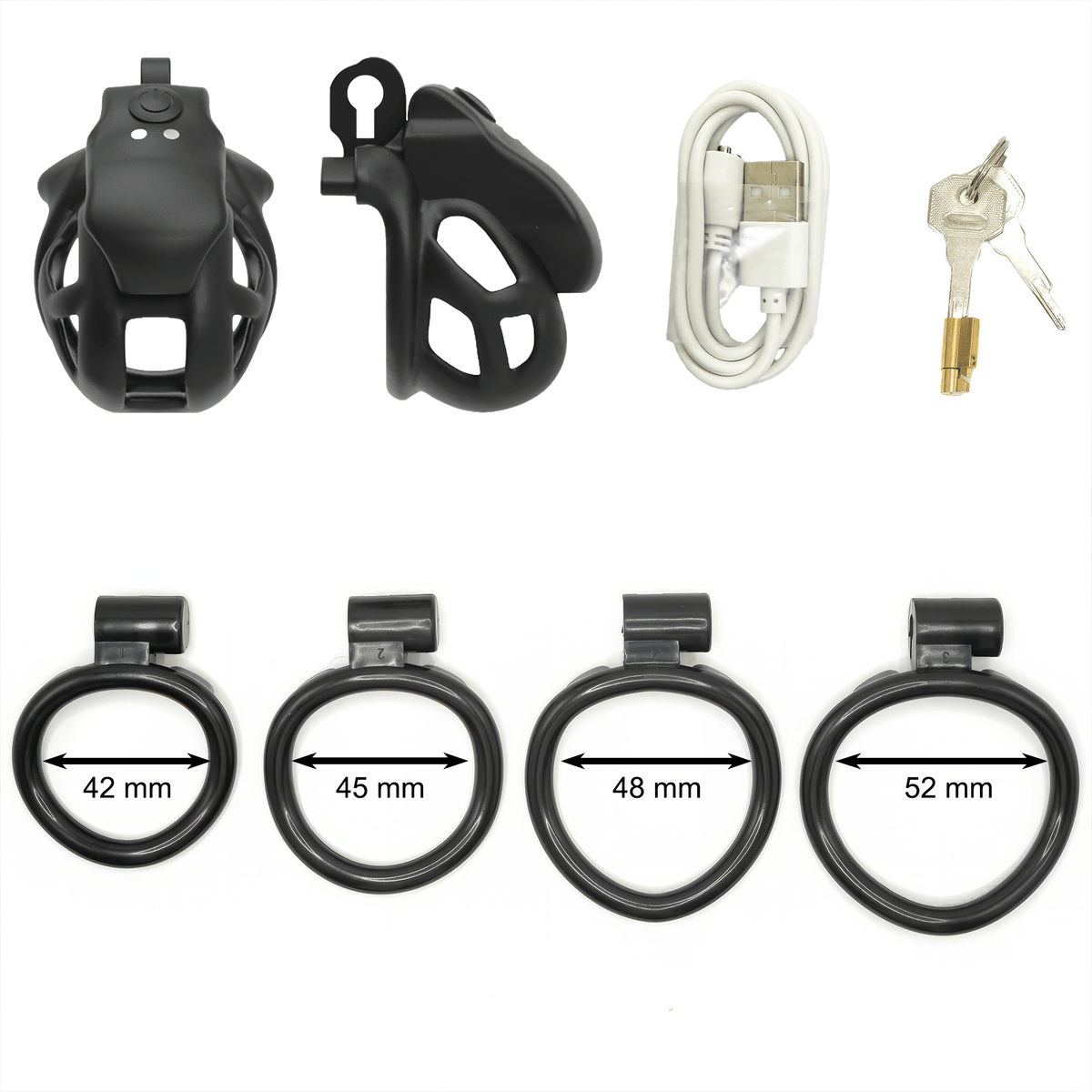 Mamba APP Control Vibration Chastity Cage