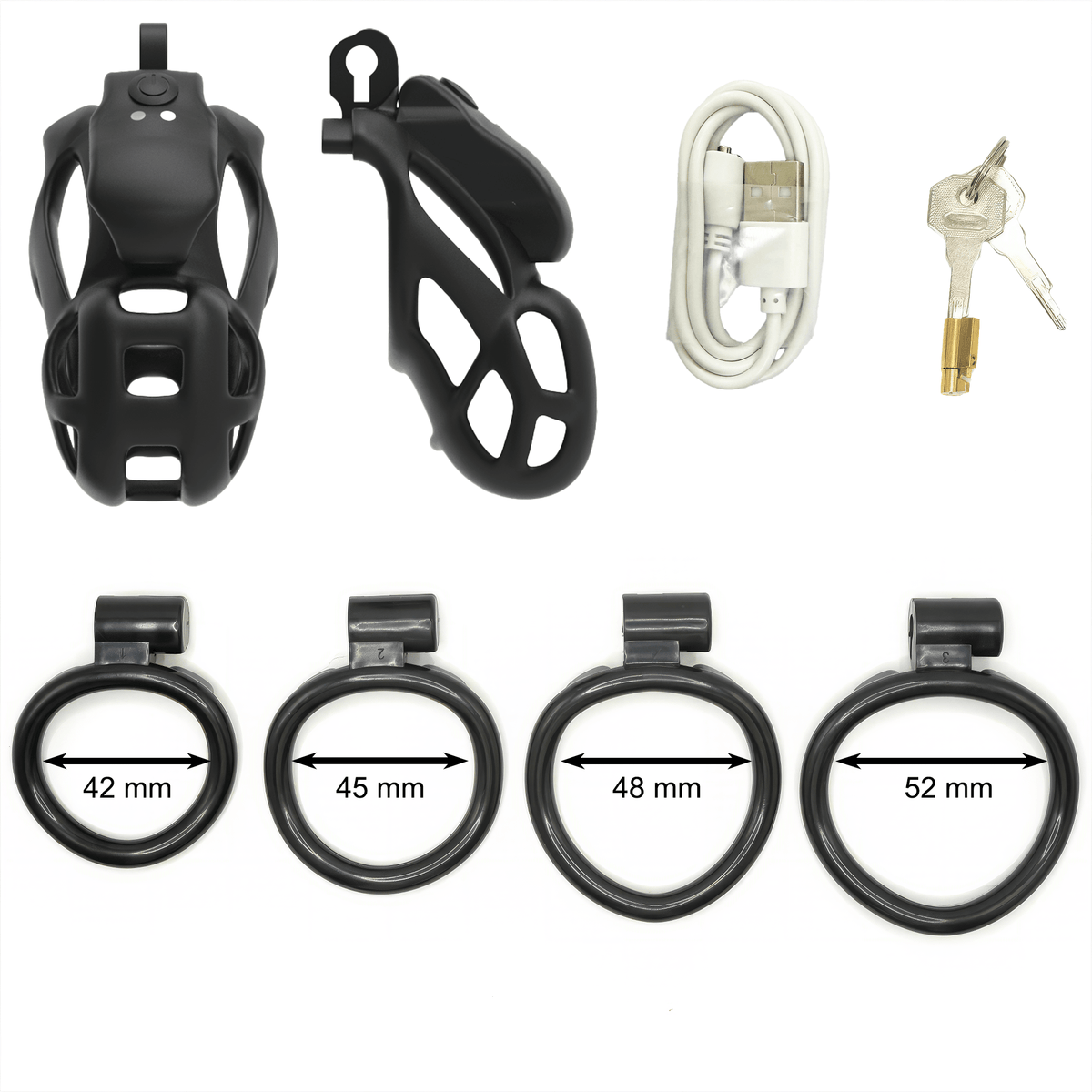 Mamba APP Control Vibration Chastity Cage