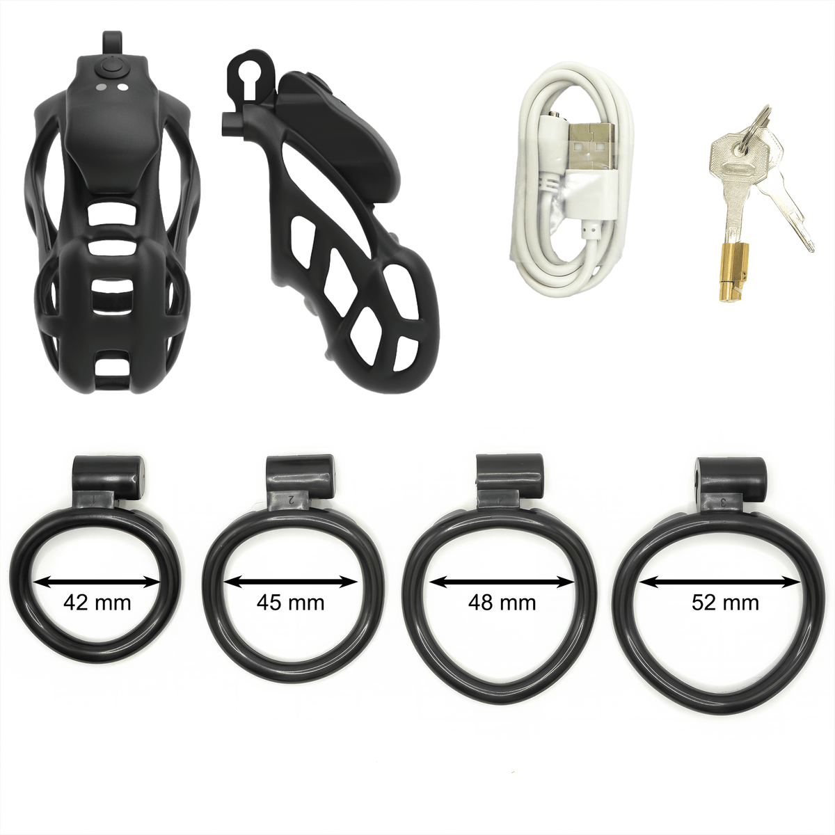 Mamba APP Control Vibration Chastity Cage