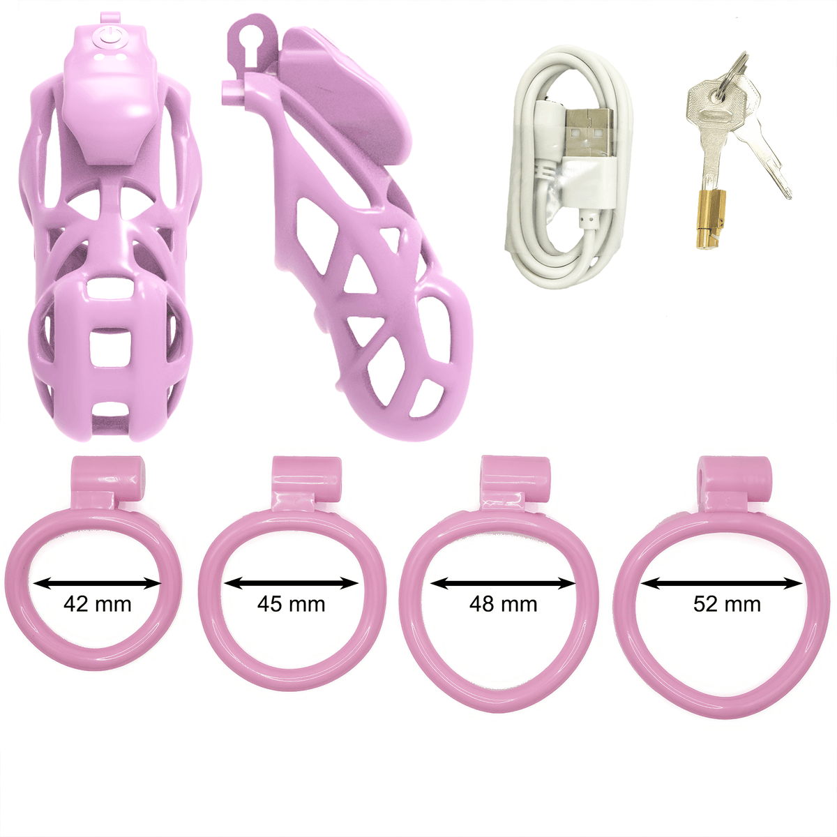 Mamba APP Control Vibration Chastity Cage