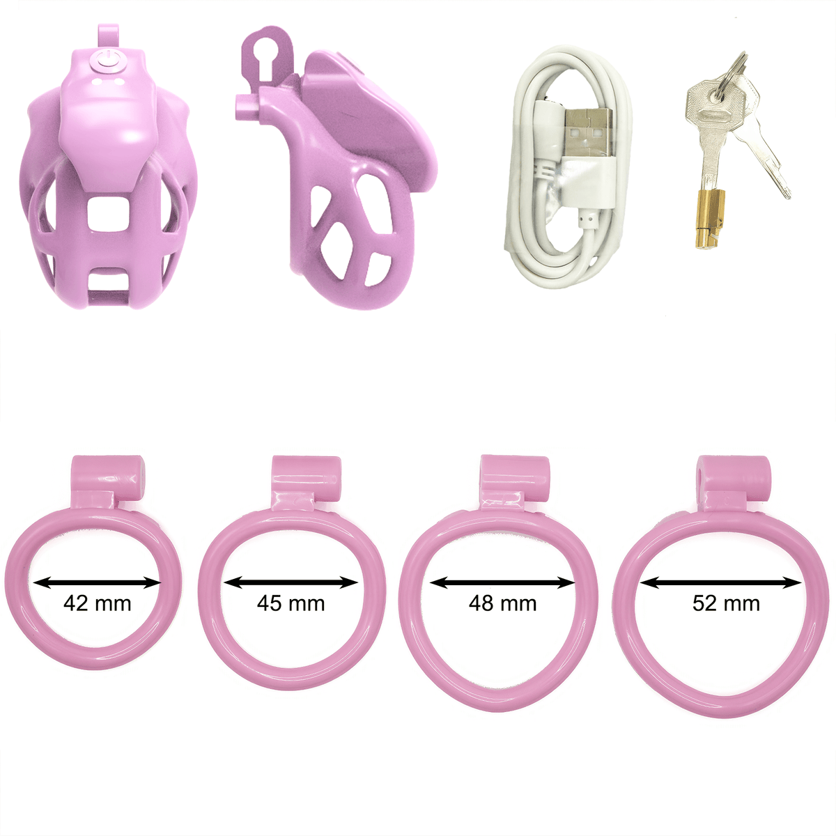 Mamba APP Control Vibration Chastity Cage