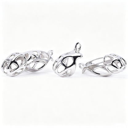 Mamba chastity cage five lengths side comparison