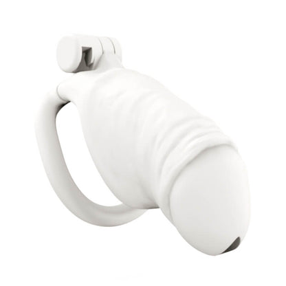 Men's Simulated Penis White Chastity Cage