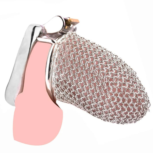 2.67" Stainless Steel Mesh Chastity Cage