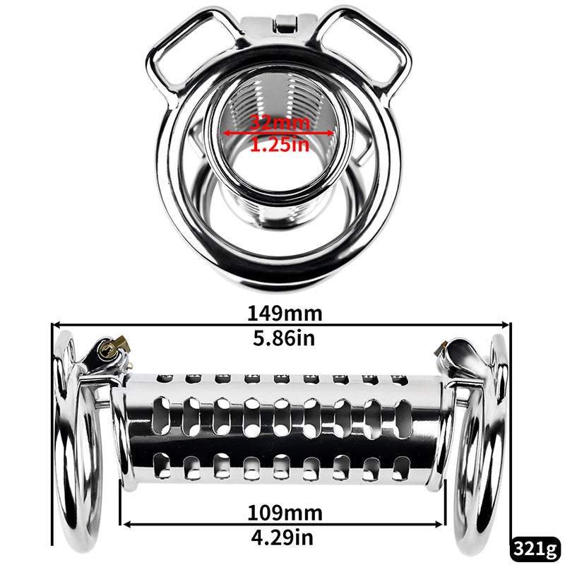 Metal Double Ended Cock Cage