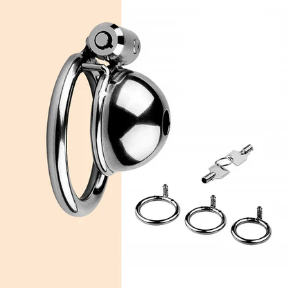 Metal Round Cap Chastity Lock