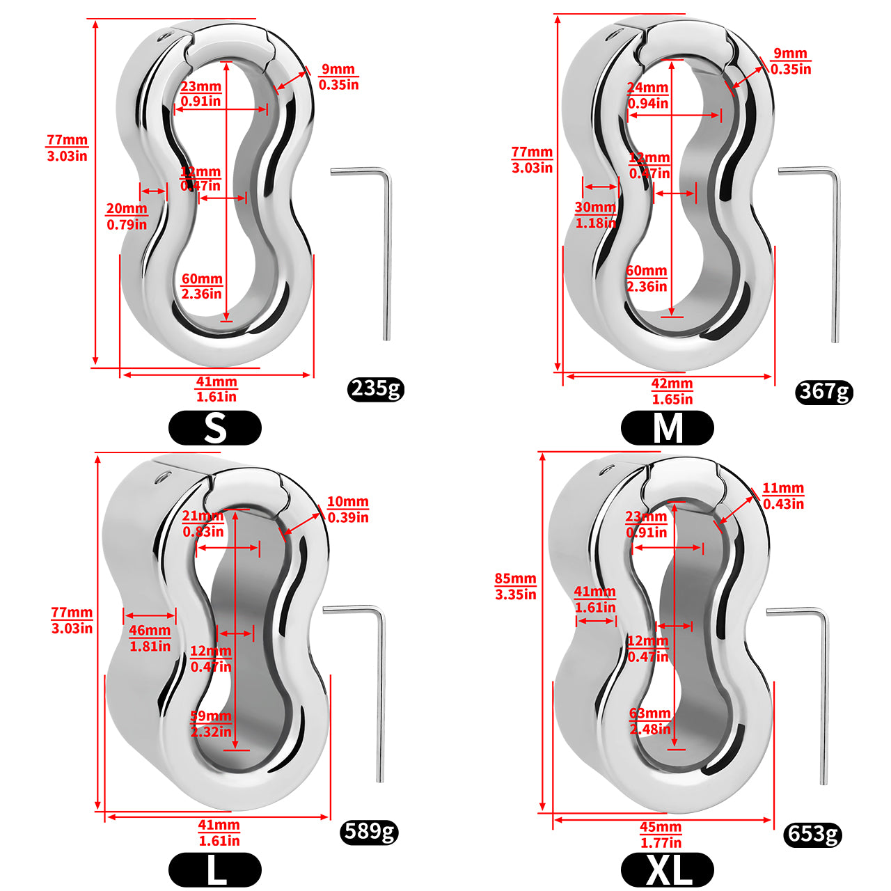 Metal Scrotal Weight-bearing Ring