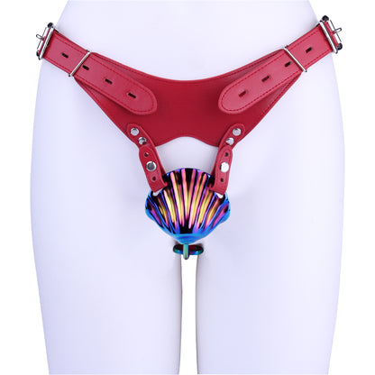 Metal Shell Shaped Chastity Belt Invisible - 1