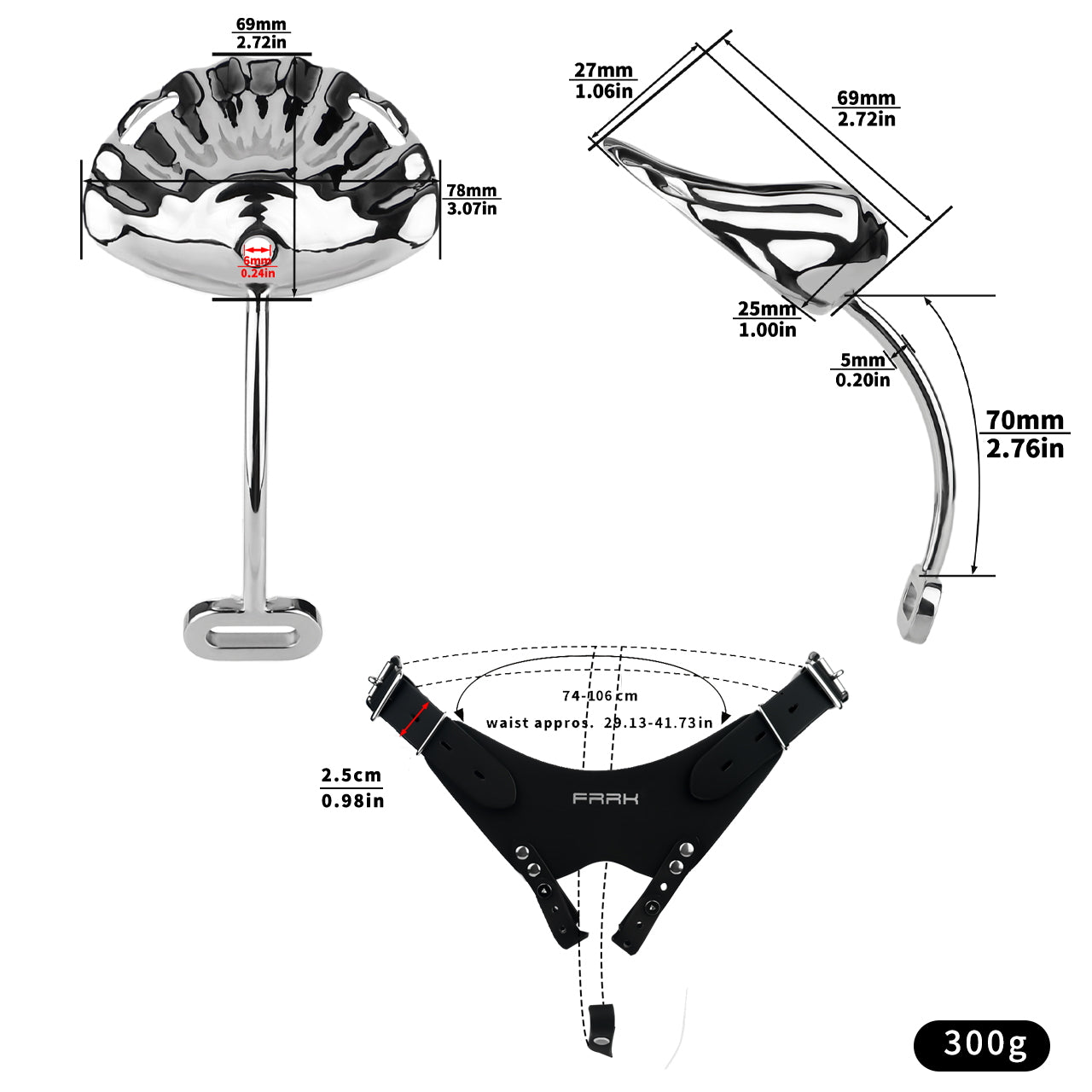 Metal Shell Shaped Chastity Belt Invisible - 14