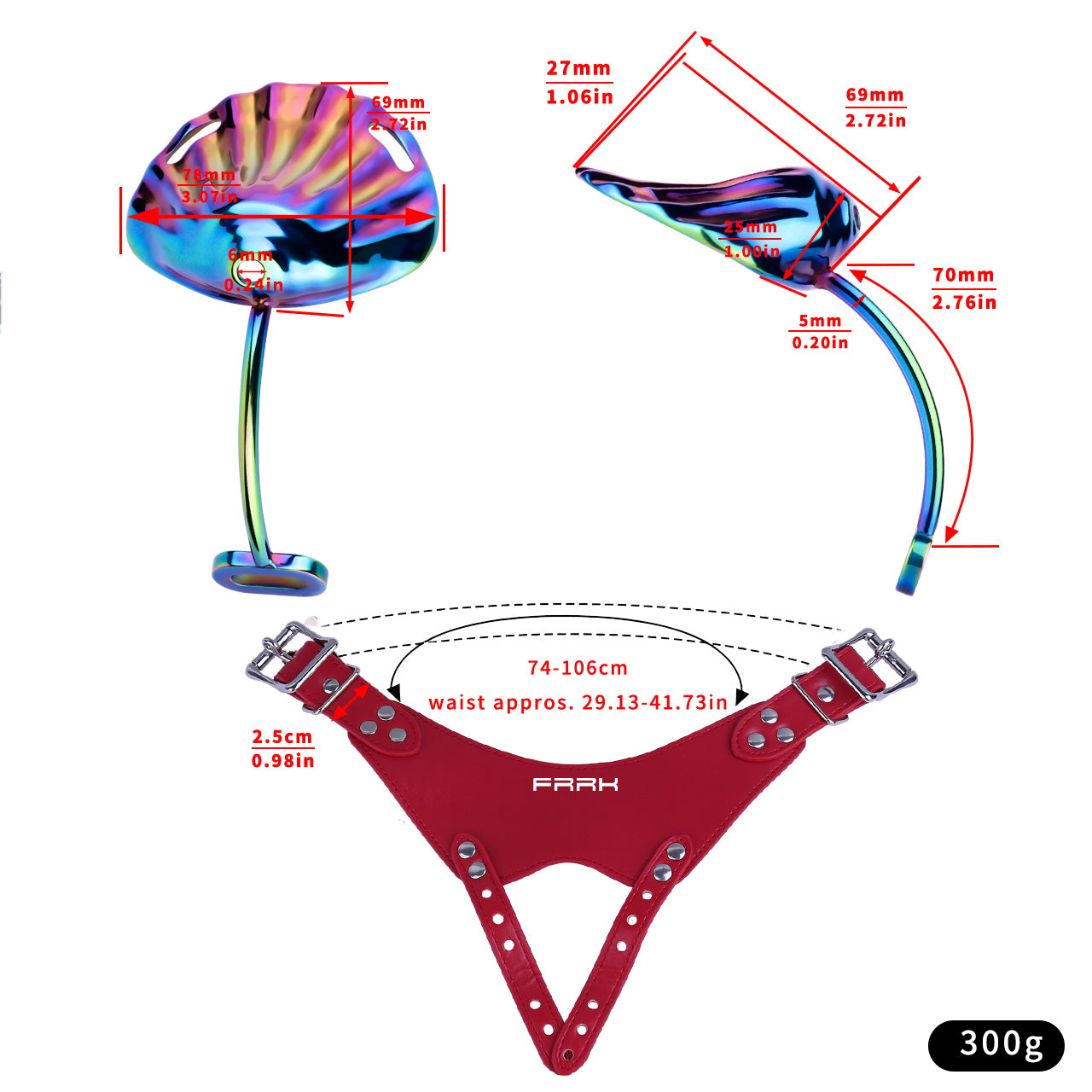 Metal Shell Shaped Chastity Belt Invisible - 6