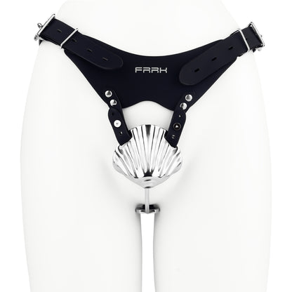 Metal Shell Shaped Chastity Belt Invisible - 2