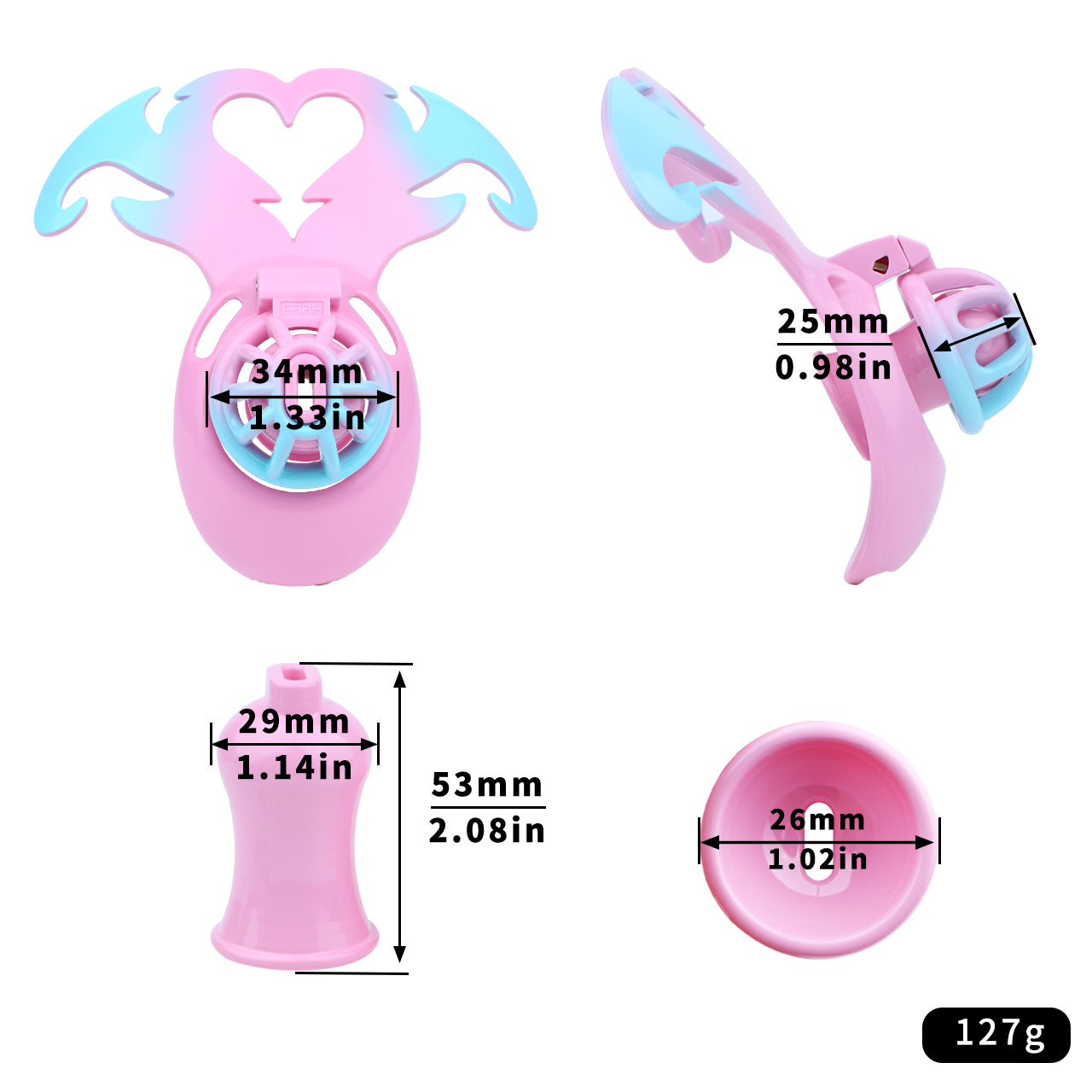 Mini Demon Negative Chastity Cage
