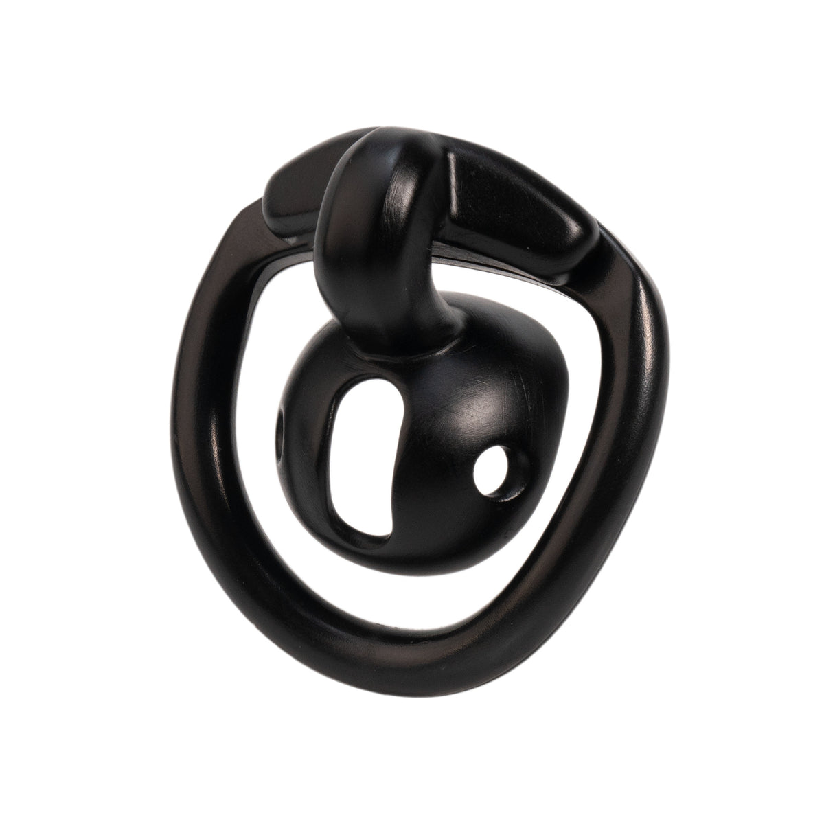 Black Mini Me negative chastity cage front view