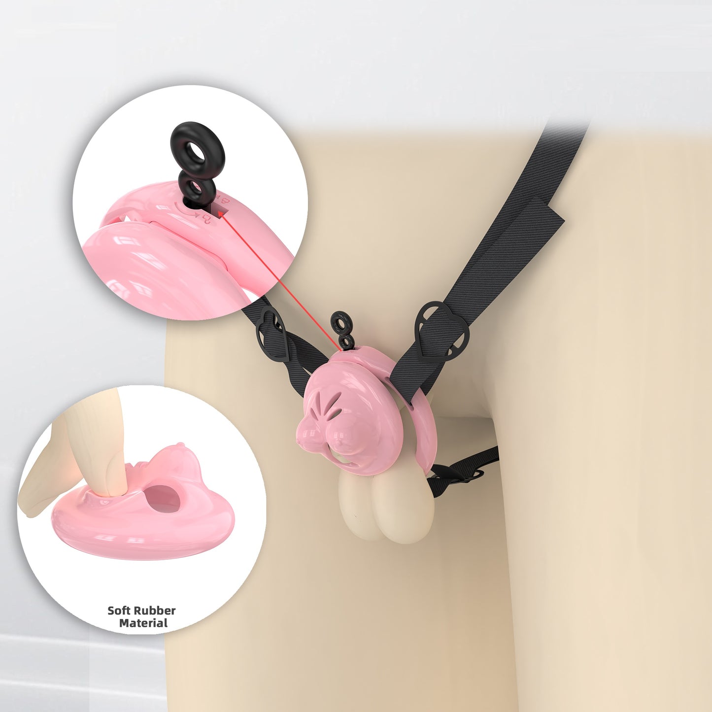 Mini Soft Silicone Chest Cock Cage 17