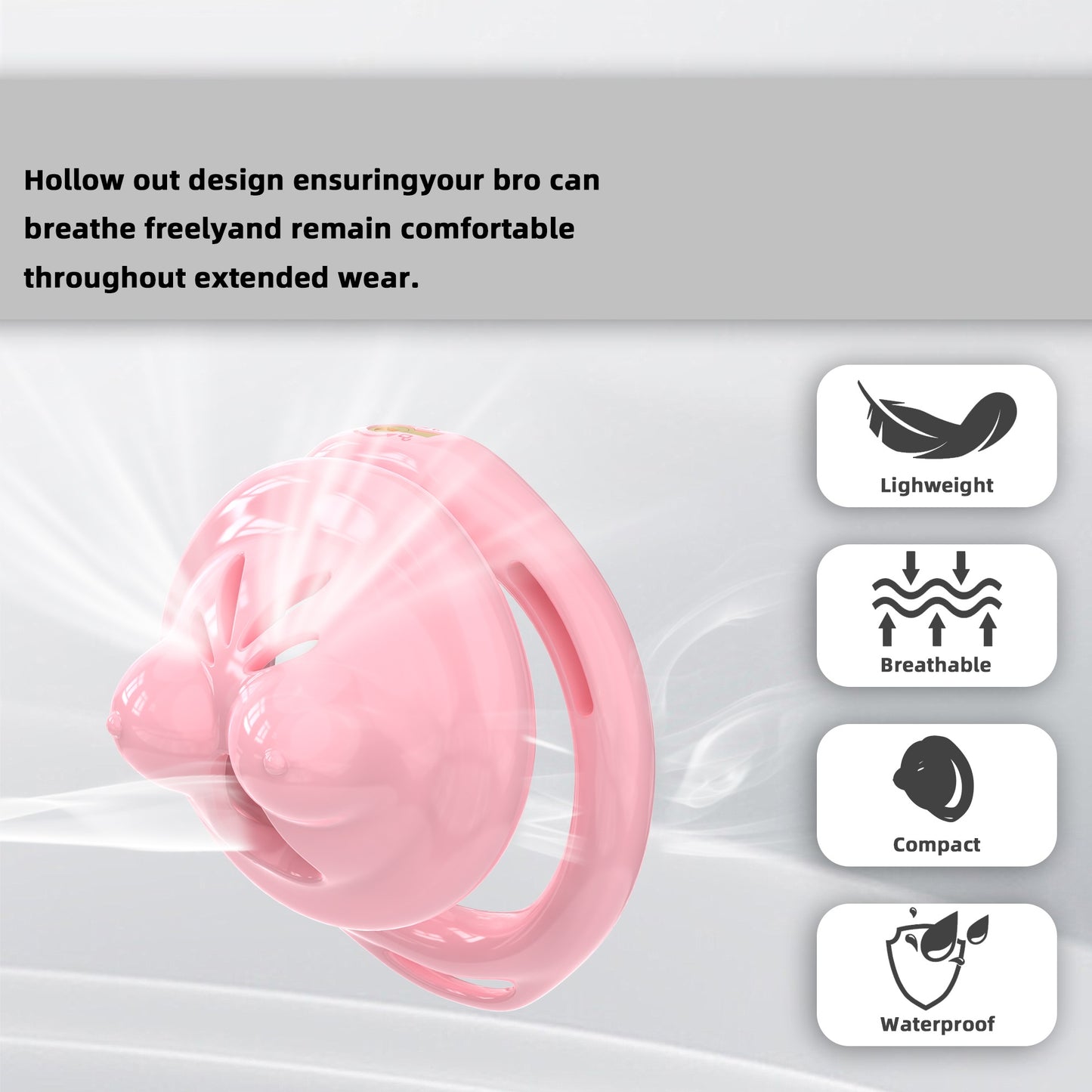 Mini Soft Silicone Chest Cock Cage 10