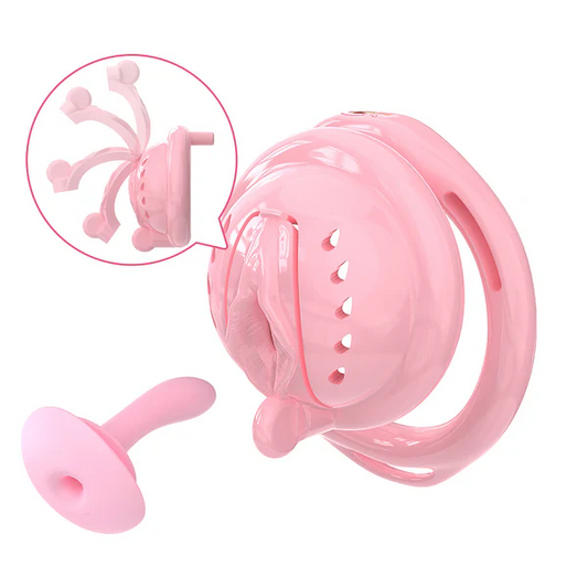 Mini Soft Silicone Pussy Cock Cage 35