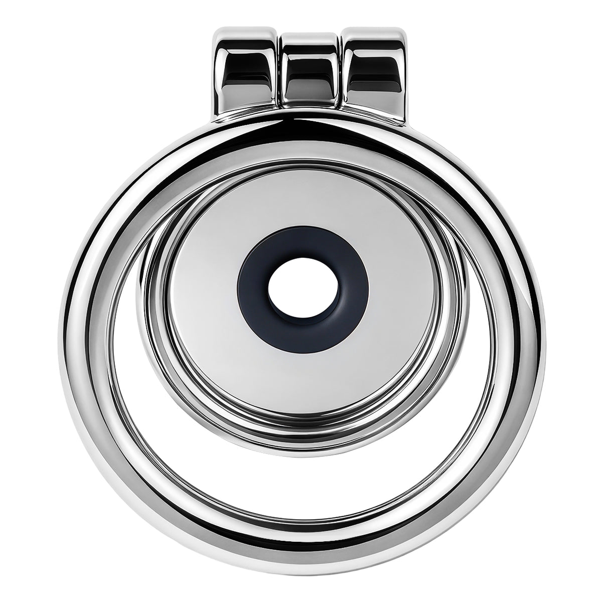 Mirror Polish Flat and Inverted Chastity Cage – flat cage rear view