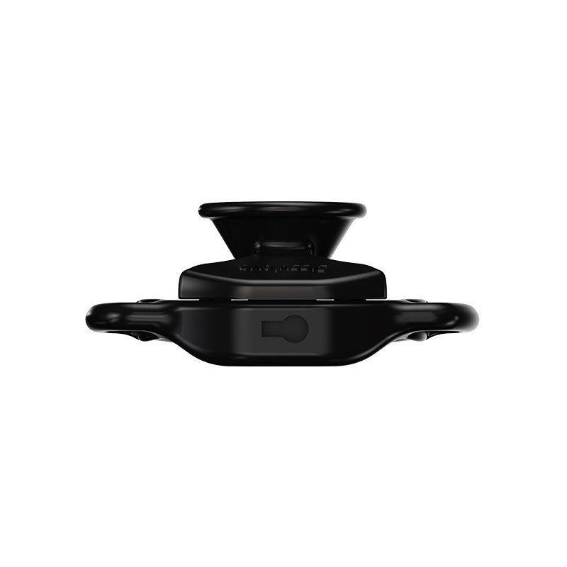 Black Moon Drop flat chastity cage top profile