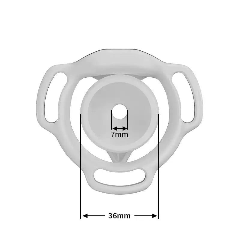 Moon Drop cage measurement diagram showing 7 mm opening and 36 mm cup width