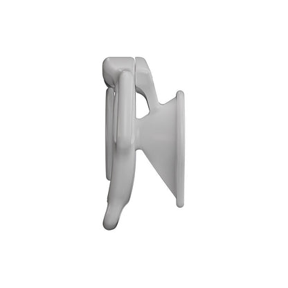 White Moon Drop flat chastity cage side profile