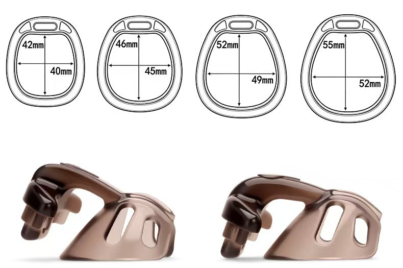 Negative Tortoise Shell Chastity Cage