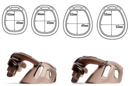 Negative Tortoise Shell Chastity Cage