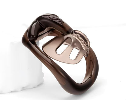 Negative Tortoise Shell Chastity Cage