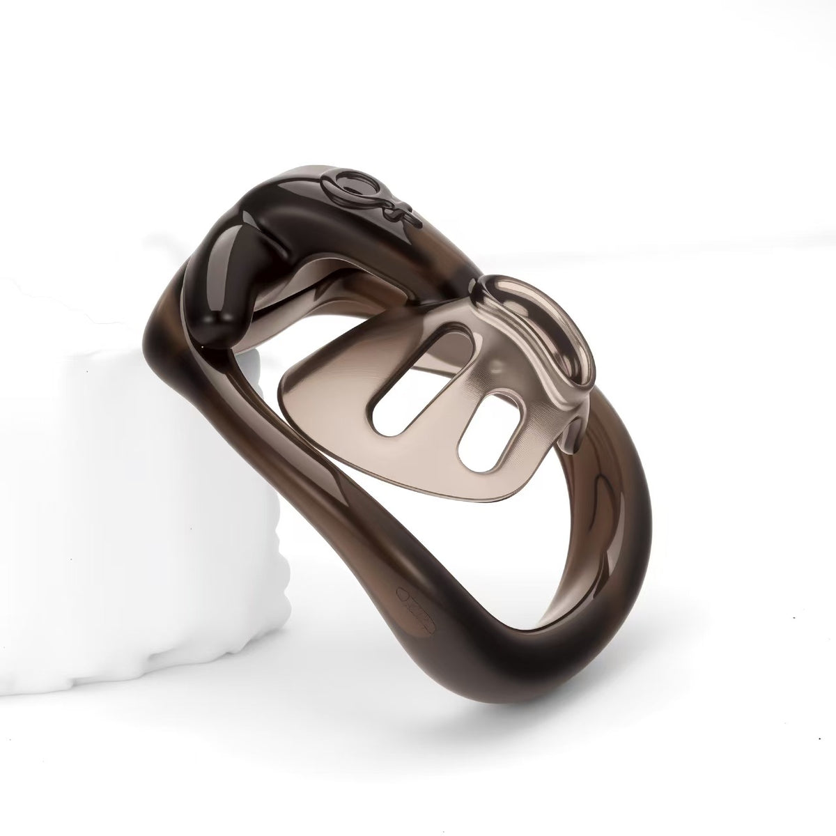 Negative Tortoise Shell Chastity Cage