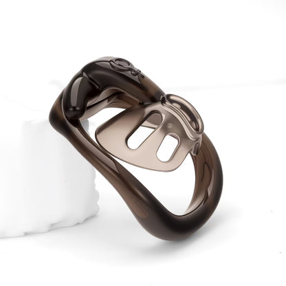 Negative Tortoise Shell Chastity Cage