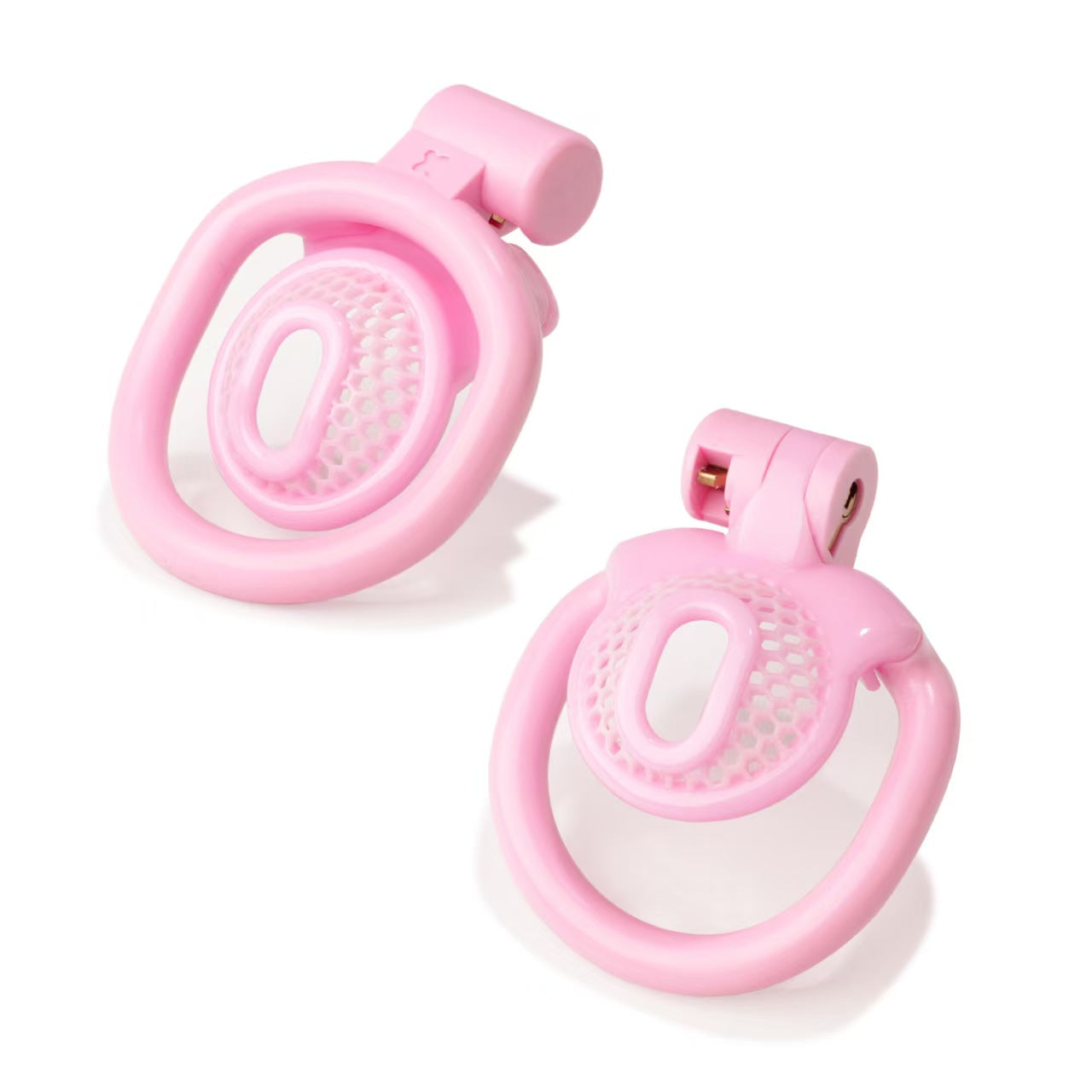 Nouvelle cage de chasteté positive/négative en nid d'abeille ultra compacte