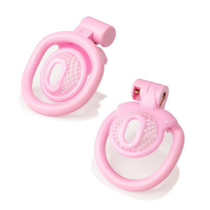 Nouvelle cage de chasteté positive/négative en nid d'abeille ultra compacte
