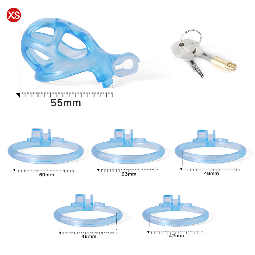 Desigh Ice Vision Blue Mamba Chastity Cage