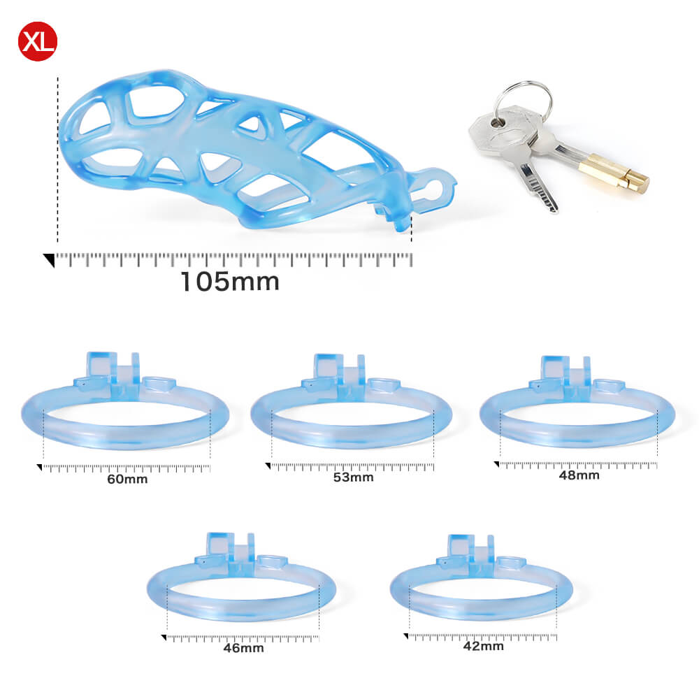 Desigh Ice Vision Blue Mamba Chastity Cage
