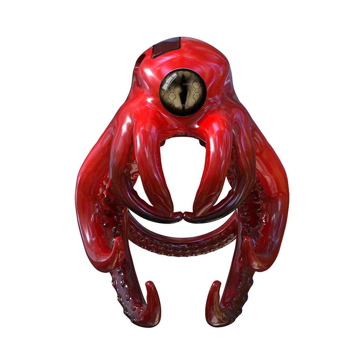 One-Eyed Octopus Chastity Cage - red