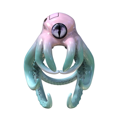 One-Eyed Octopus Chastity Cage - blue