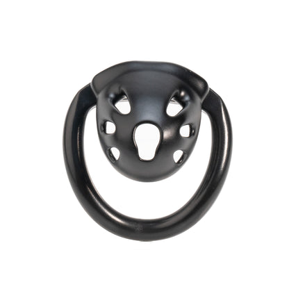 Black oval ventilated cage front view
