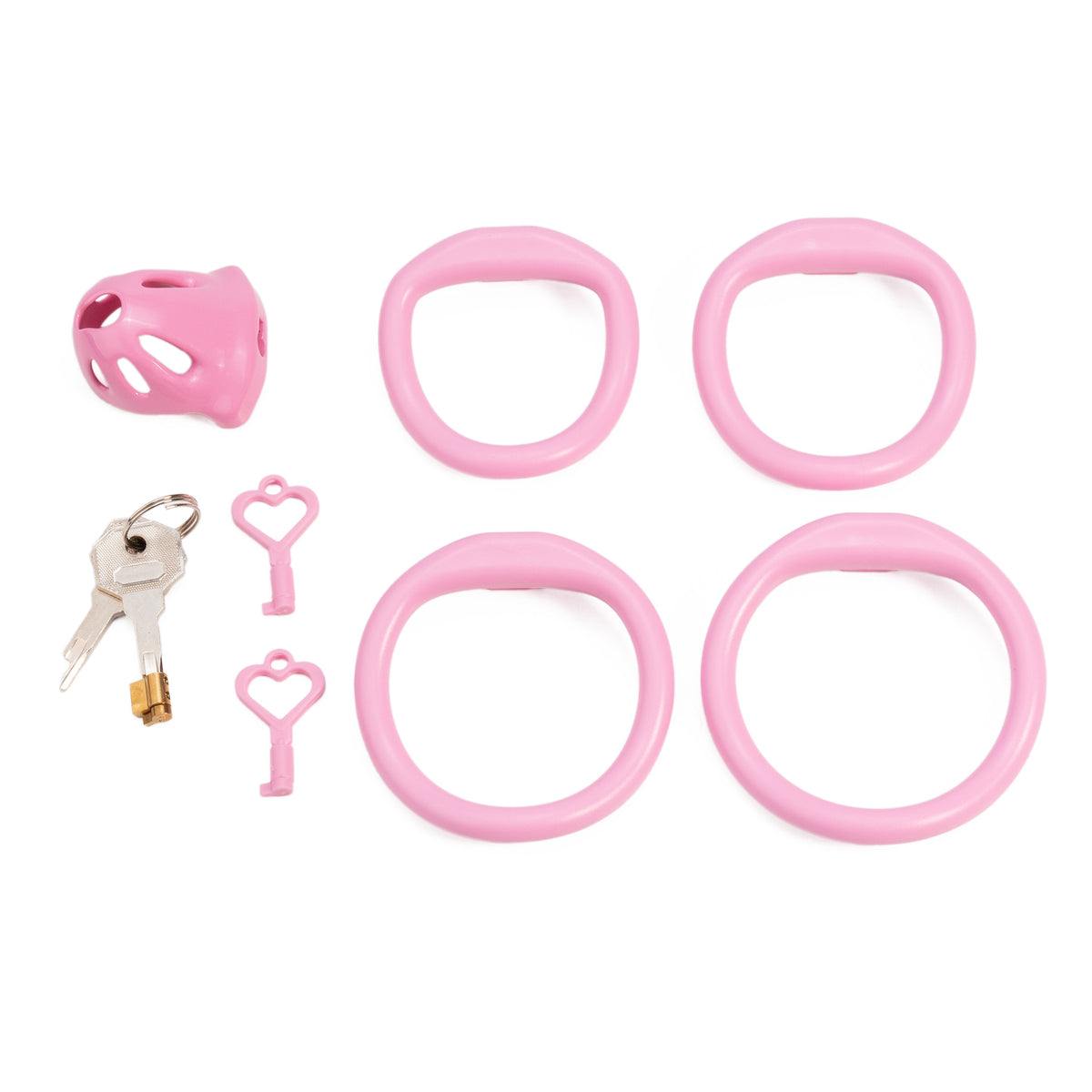 Oval ventilated cage configuration 1 and included accessories