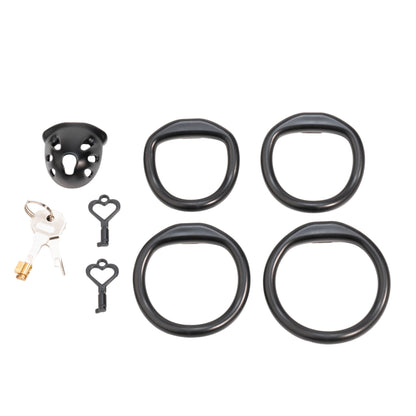 Oval ventilated cage configuration 4 and included accessories