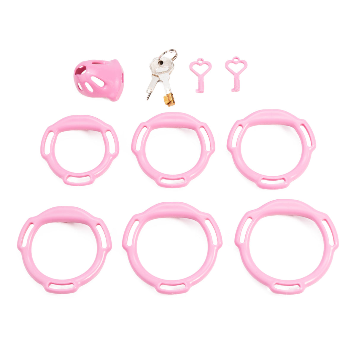 Oval ventilated cage configuration 7 and included accessories