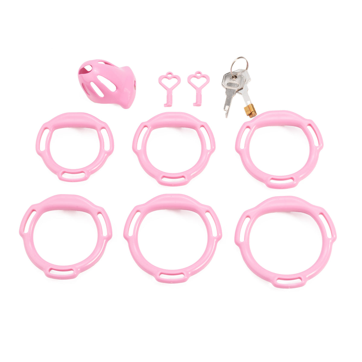 Oval ventilated cage configuration 8 and included accessories