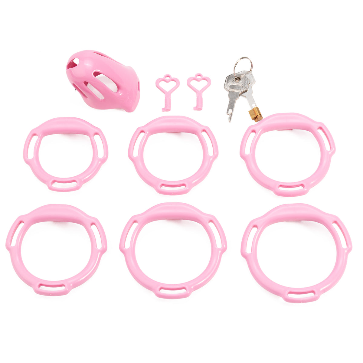 Oval ventilated cage configuration 9 and included accessories