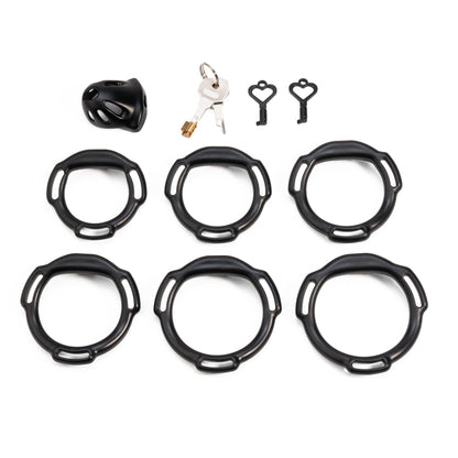 Oval ventilated cage configuration 10 and included accessories