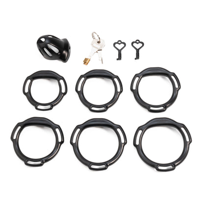 Oval ventilated cage configuration 11 and included accessories