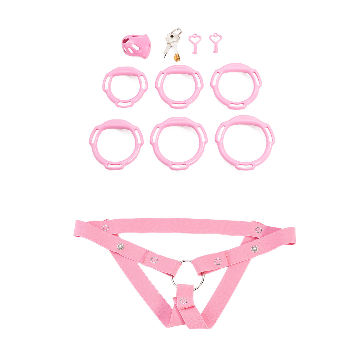 Oval ventilated cage configuration 13 and included accessories