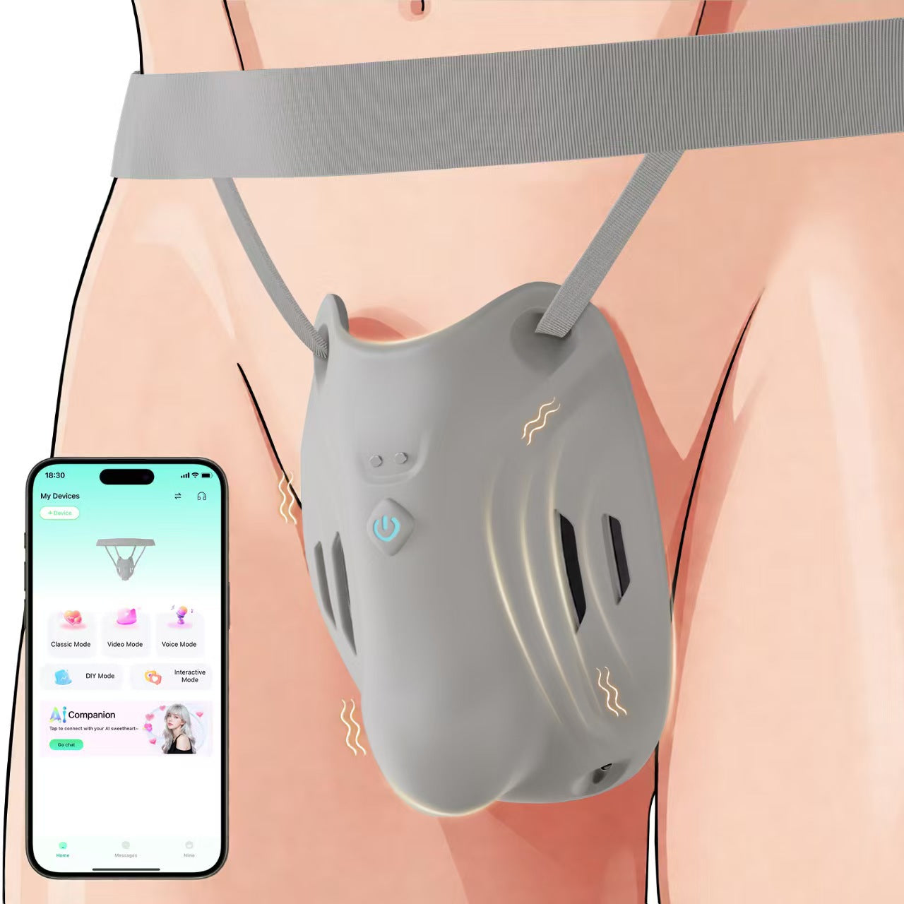 Penis Enlargement App Control Chastity Belt - topchastity
