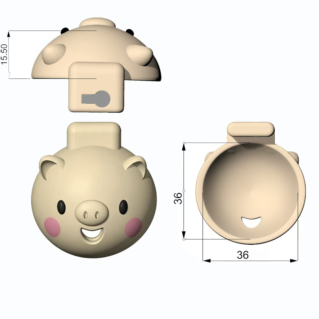 Piggy Baby Chastity Cage