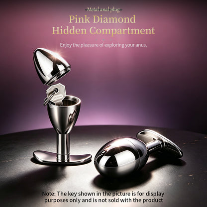 Pink Diamond Secret Storage Metal Anal Plug