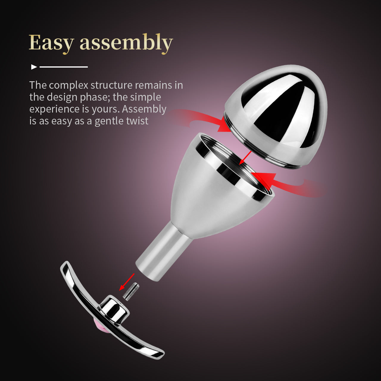 Pink Diamond Secret Storage Metal Anal Plug
