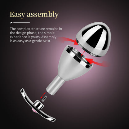Pink Diamond Secret Storage Metal Anal Plug